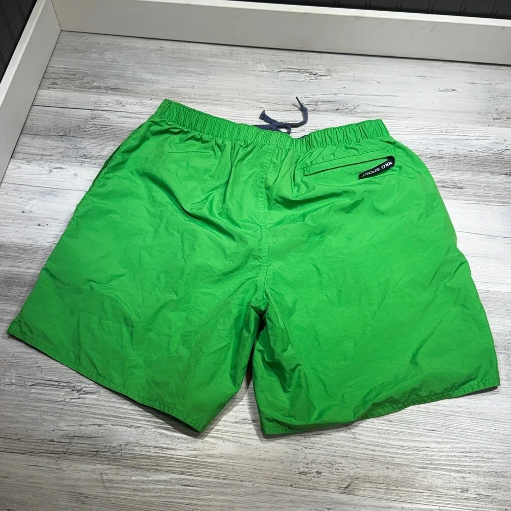 Polo Sport Ralph Lauren Swim Trunks Mens Large Green Vintage Mesh Lined Shorts